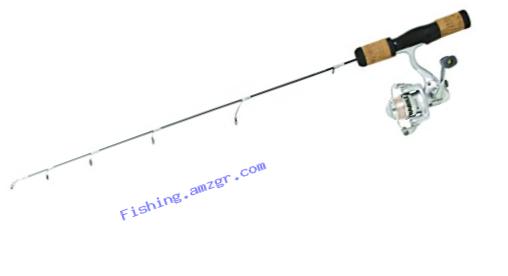 Frabill Fin-S Pro 30-Inch Medium Ice Fishing Rod and Reel Combo, Black